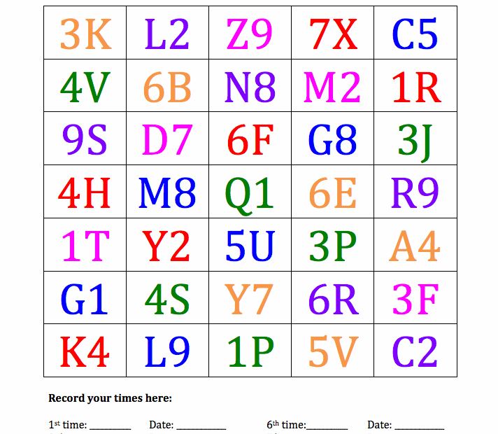 Free Printable Cognitive Exercises