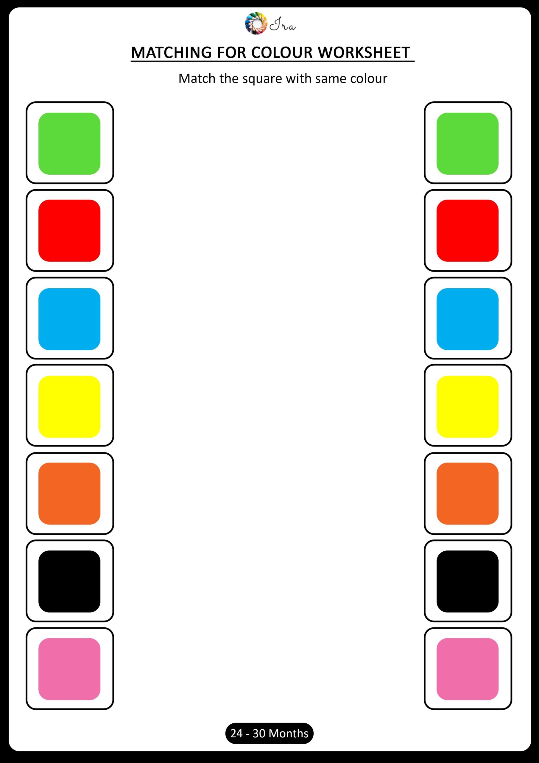 Free Printable Color Matching Worksheets