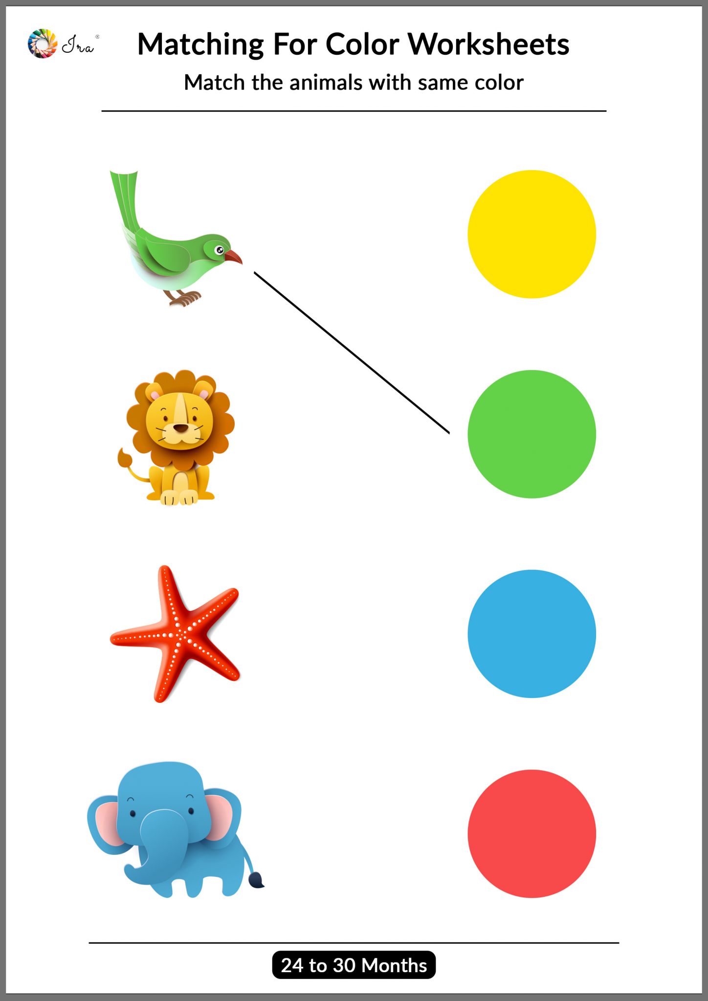 Free Printable Color Matching Worksheets