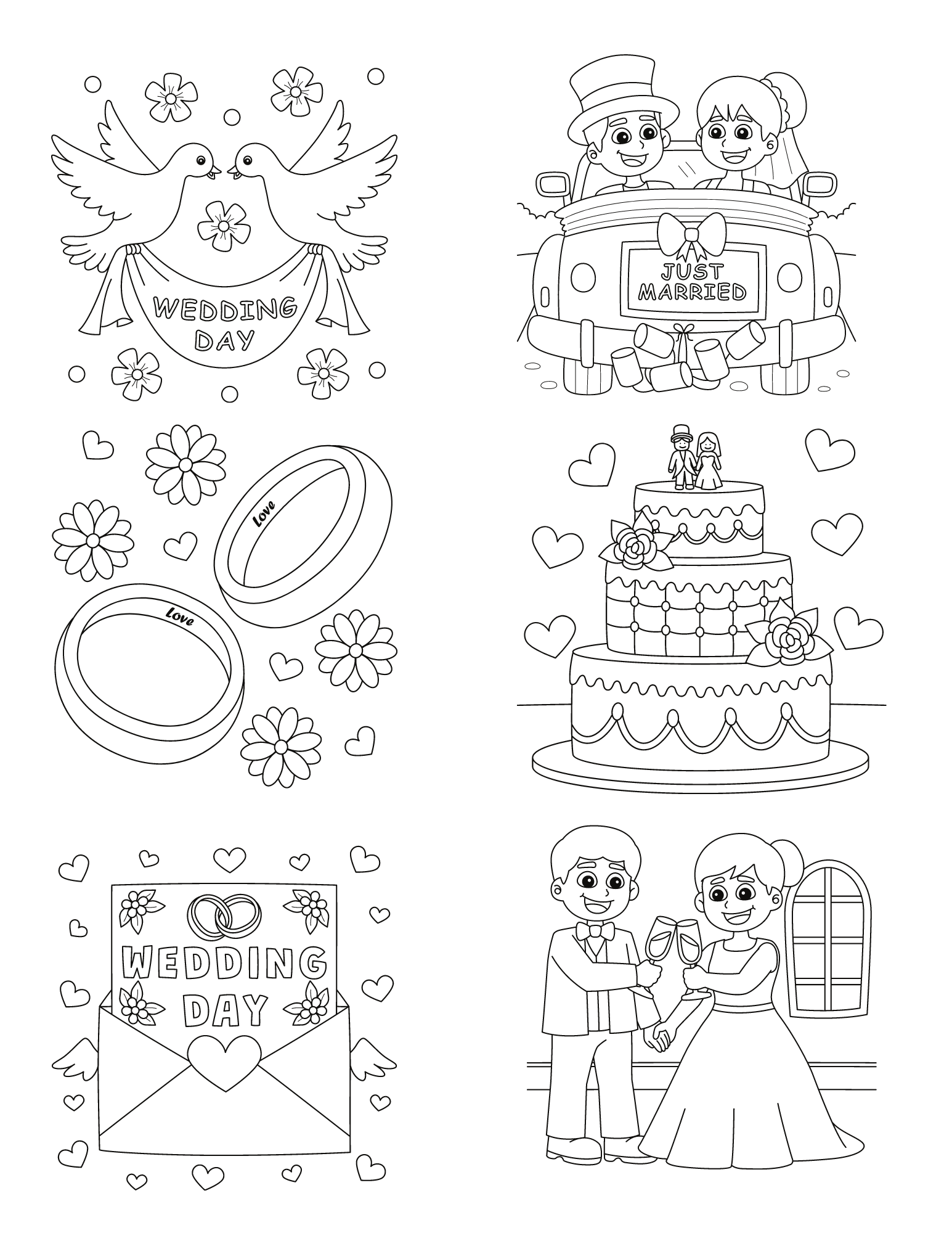 Free Printable Coloring Pages A Fun And Creative Wedding Activity