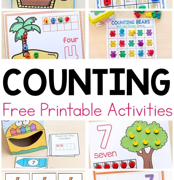 Free Printable Counting Activities For Kids