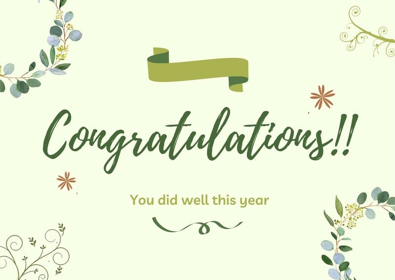 free printable congratulations card templates