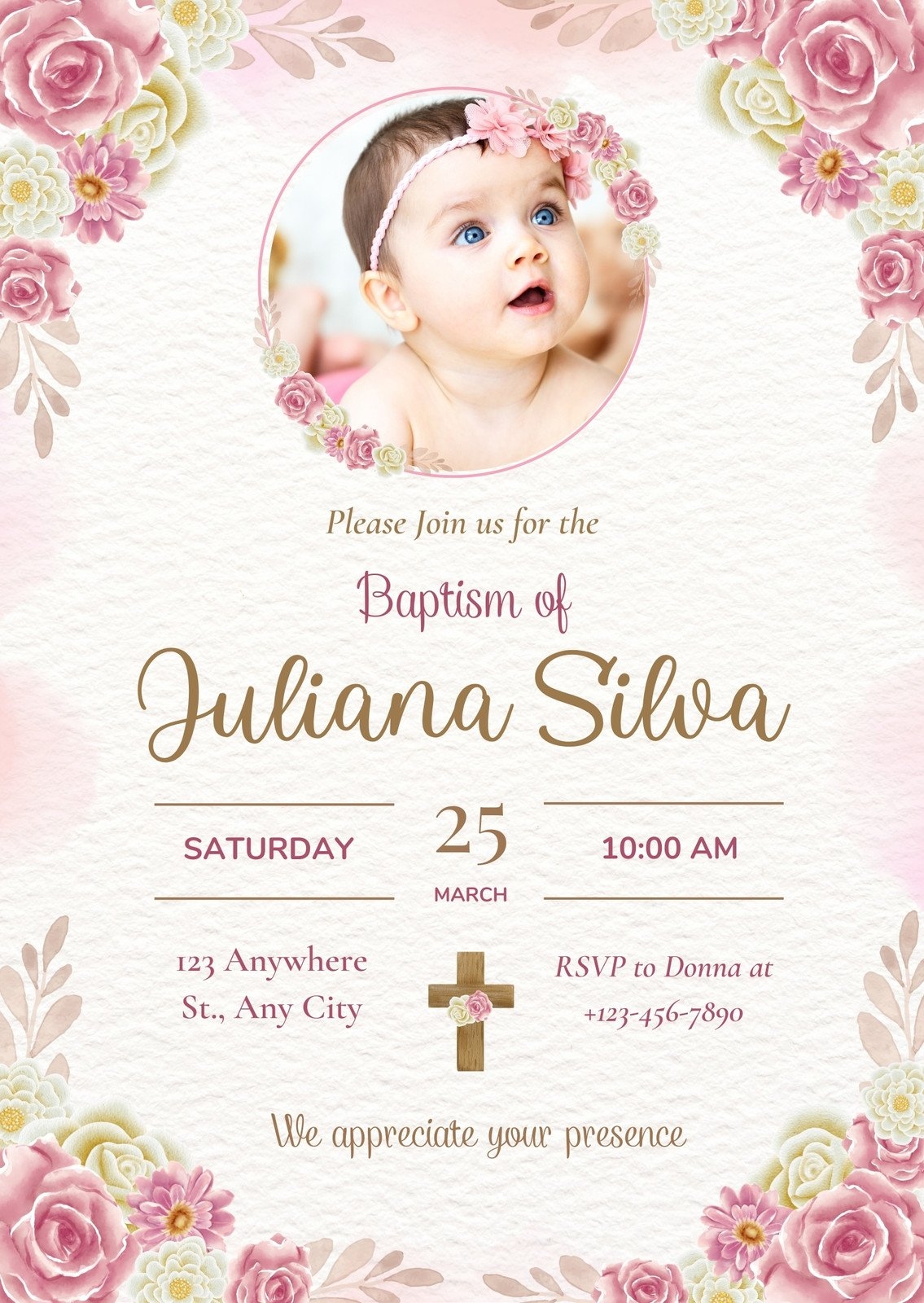 free printable baptism invitation cards templates