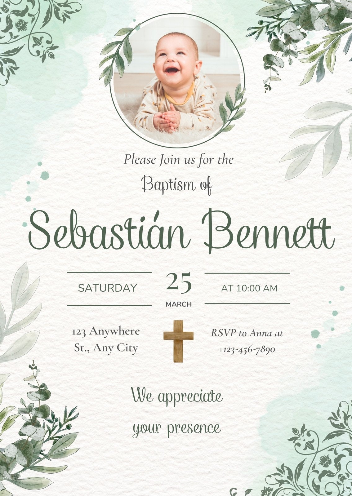 free printable christening invitation card templates