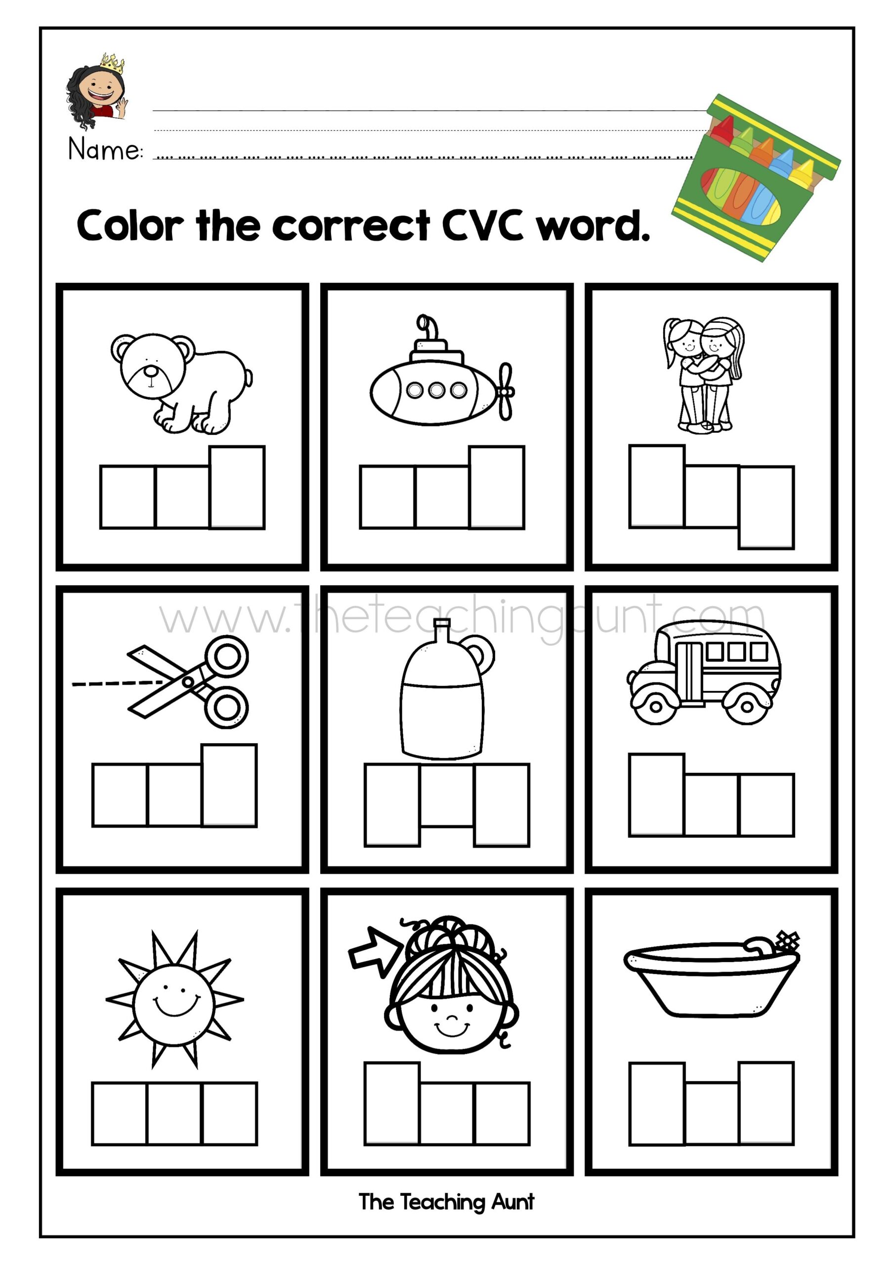 Free Printable Cvc Word Worksheets
