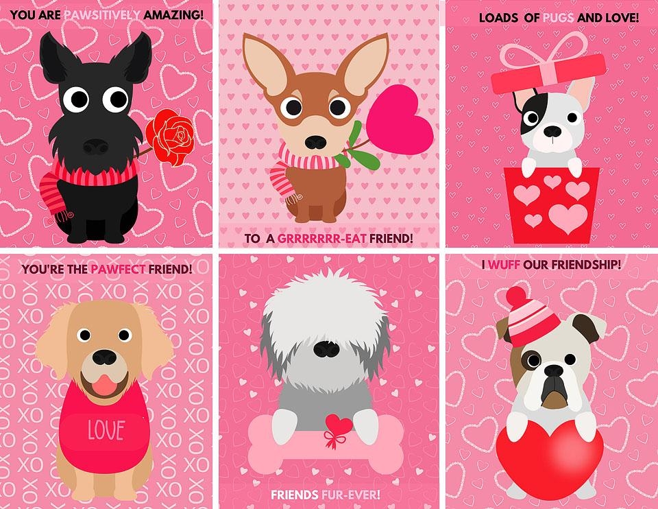 free printable photo cards templates with dogs
