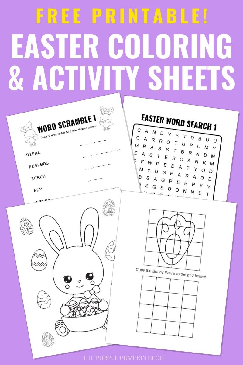 Free Printable Easter Bunny Activity Sheets Coloring Pages
