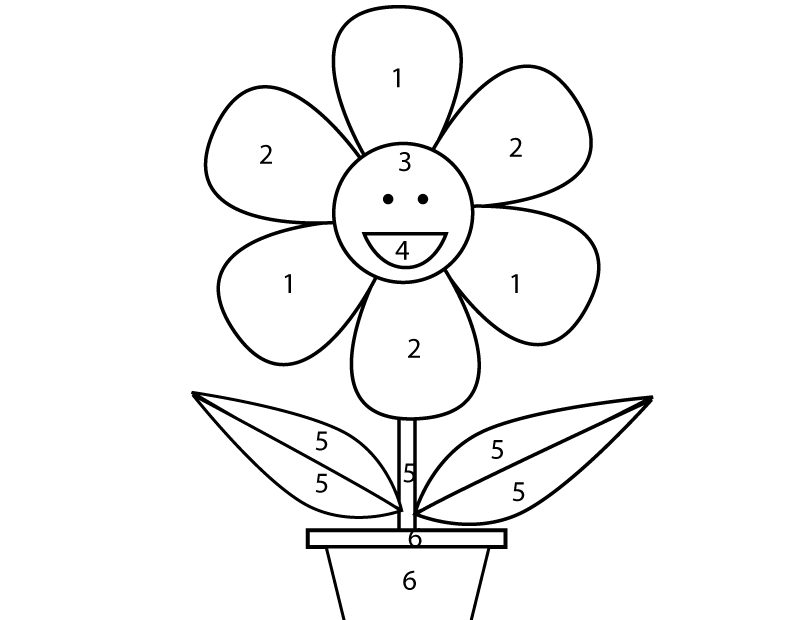 Free Printable Easy Color By Number Worksheet