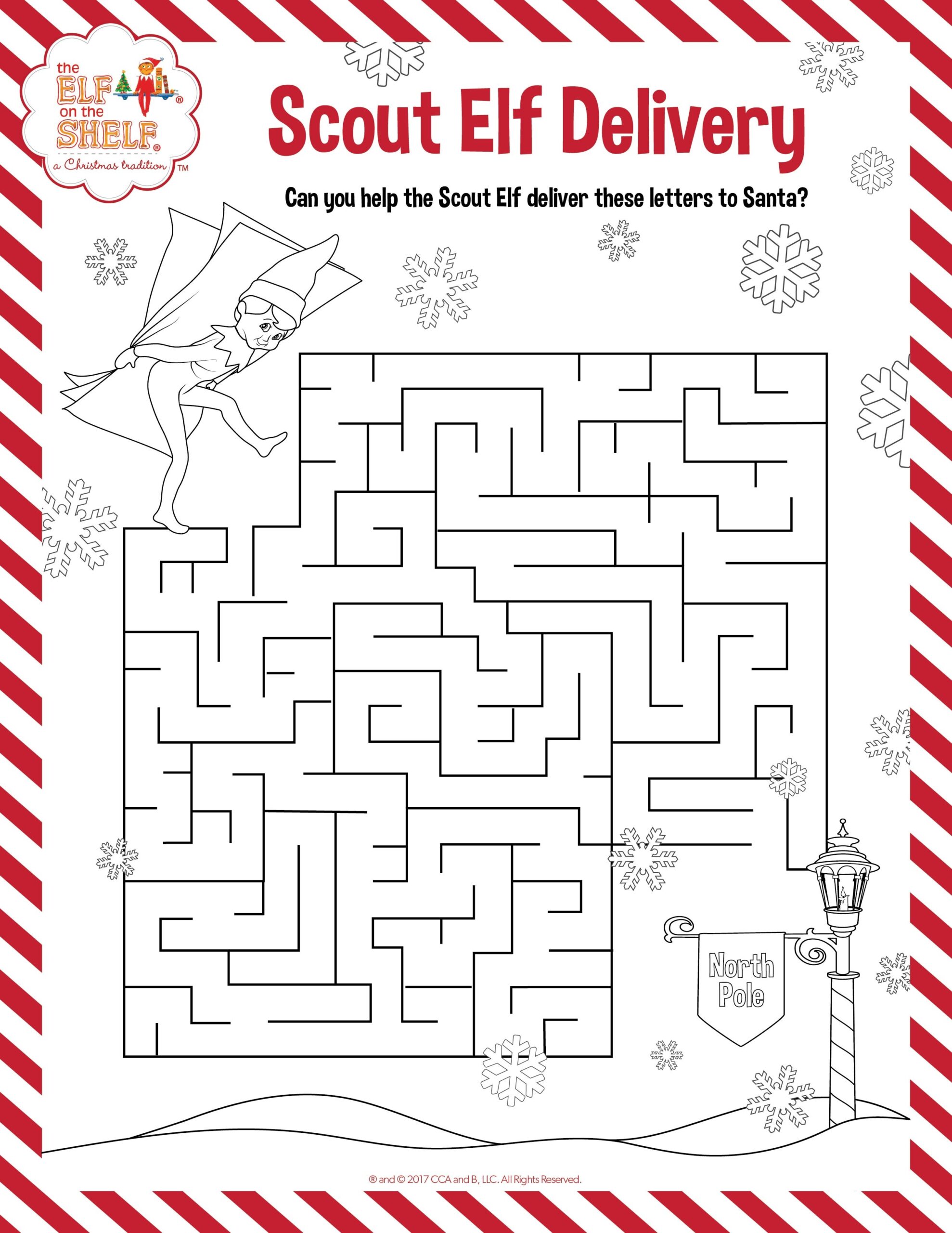 Free Printable Elf On The Shelf Activities
