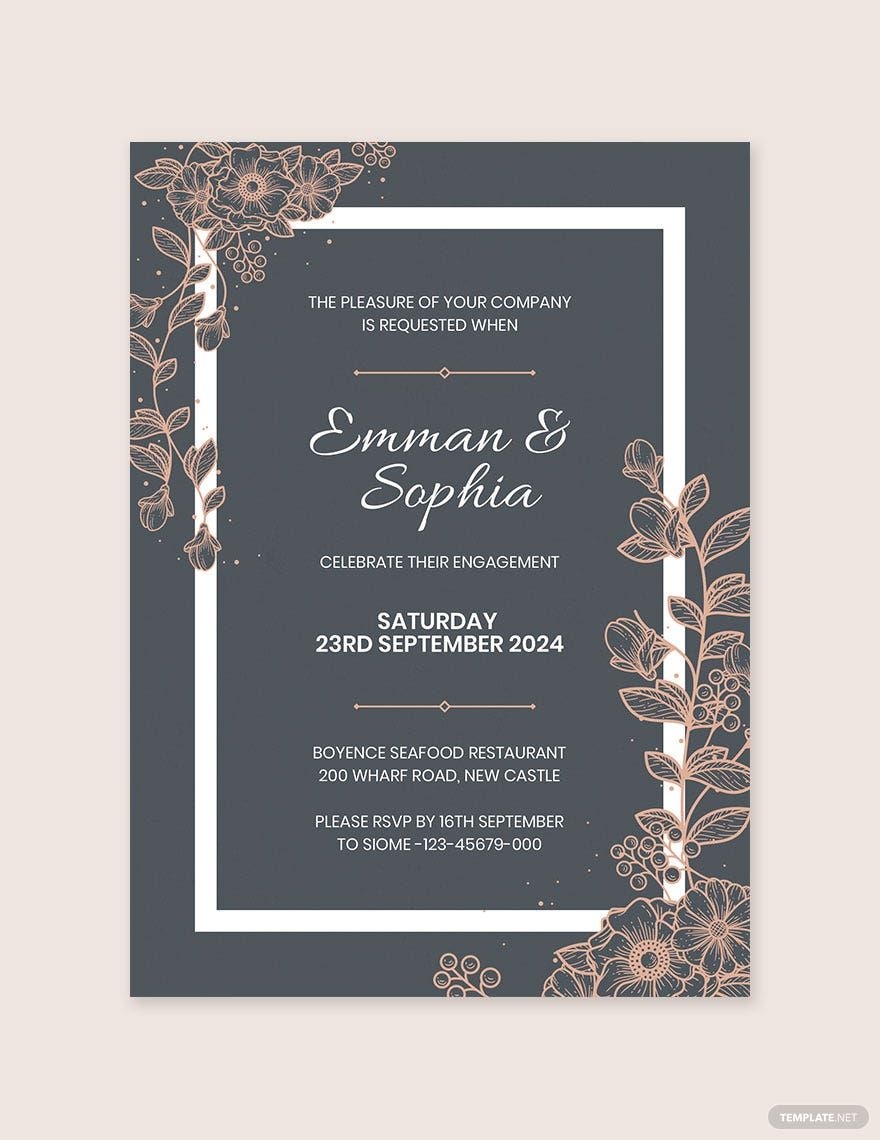 free printable engagement card template