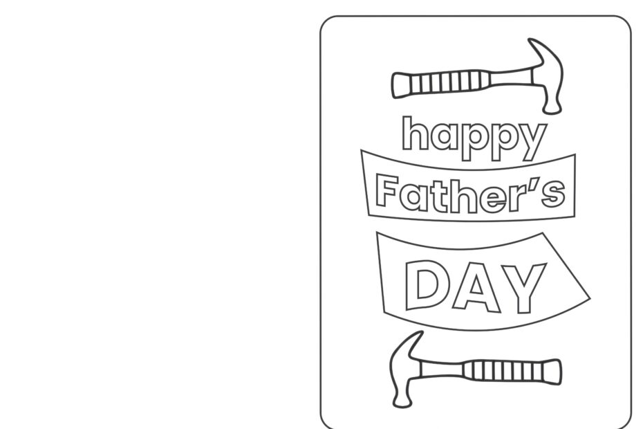 Free Printable Father 39 s Day Cards For Kids To Color Happy Toddler