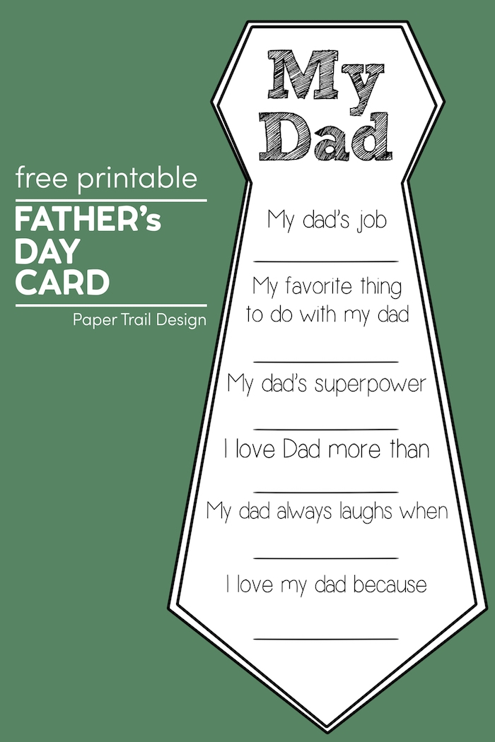 Free Printable Fathers Day Cards Templates