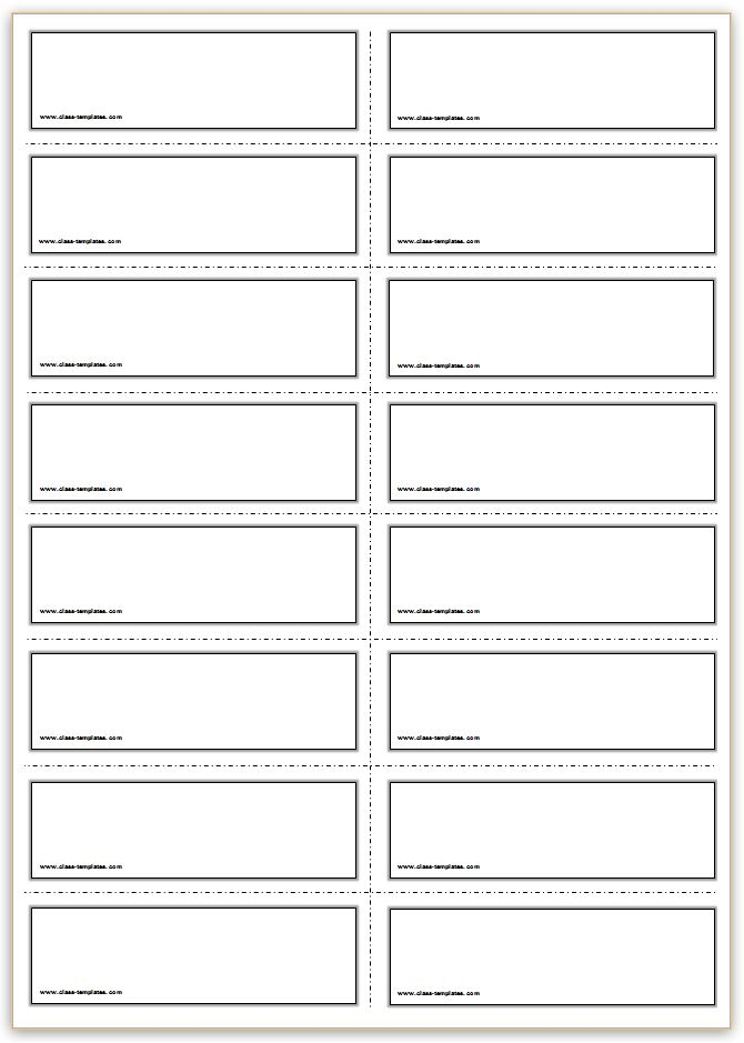 Free Printable Flash Card Template
