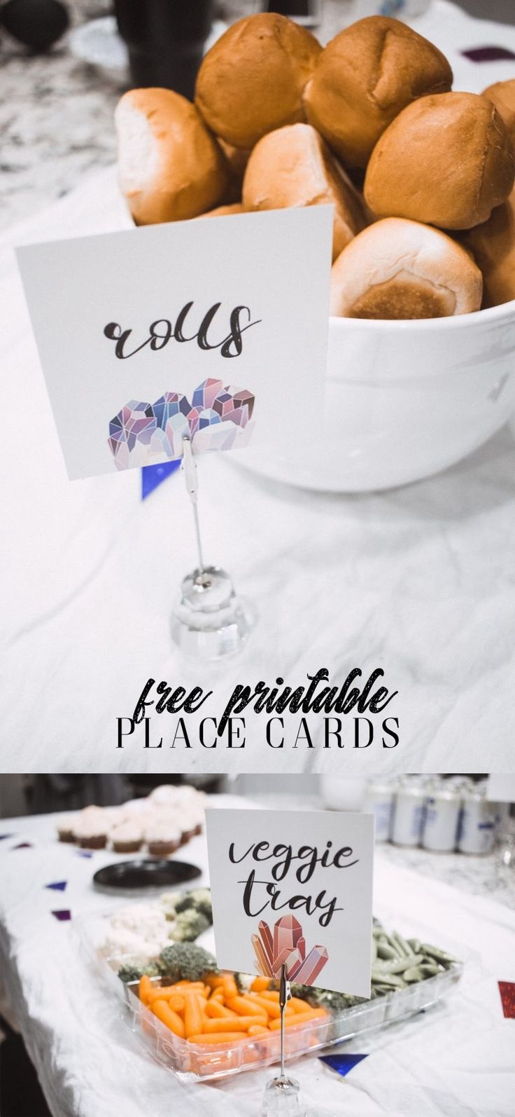 free printable food place cards template