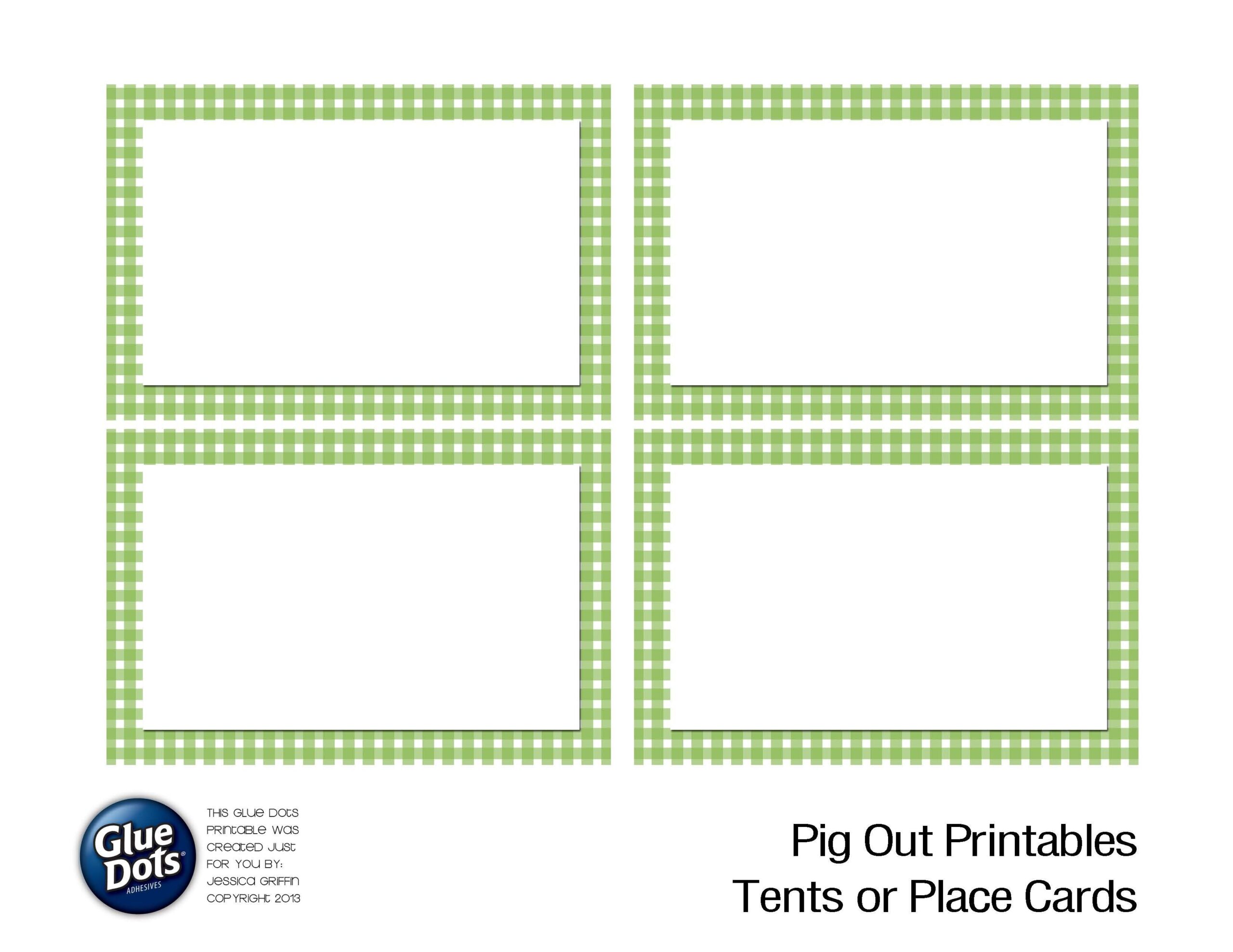 Free Printable Food Tent Cards Templates