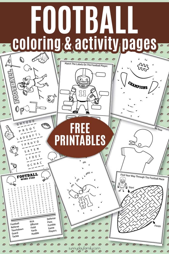 Free Printable Football Worksheets