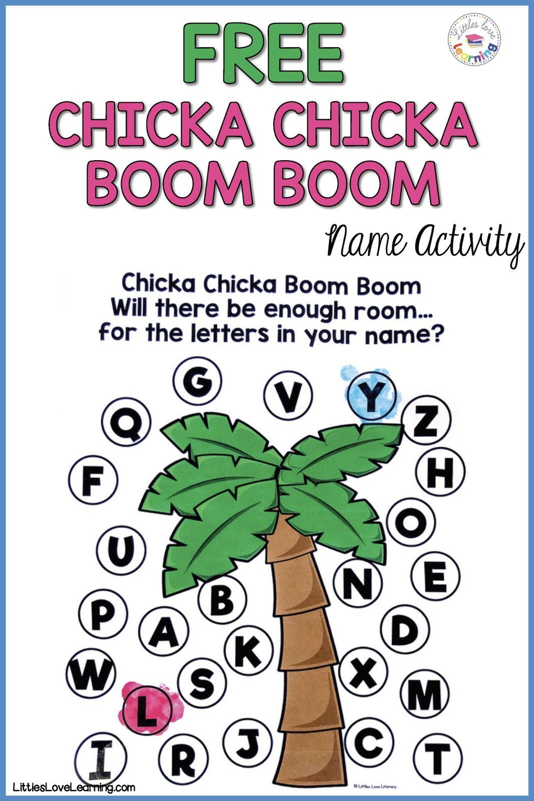 chicka chicka boom boom printable activities