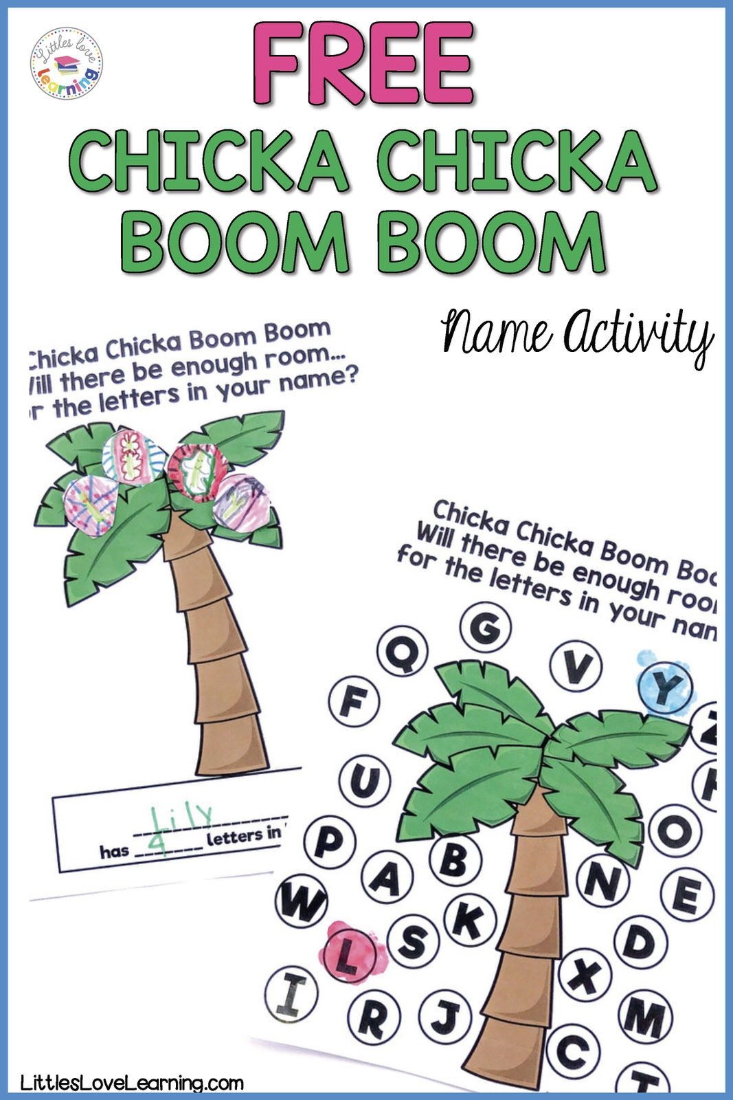 chicka chicka boom boom activities printables