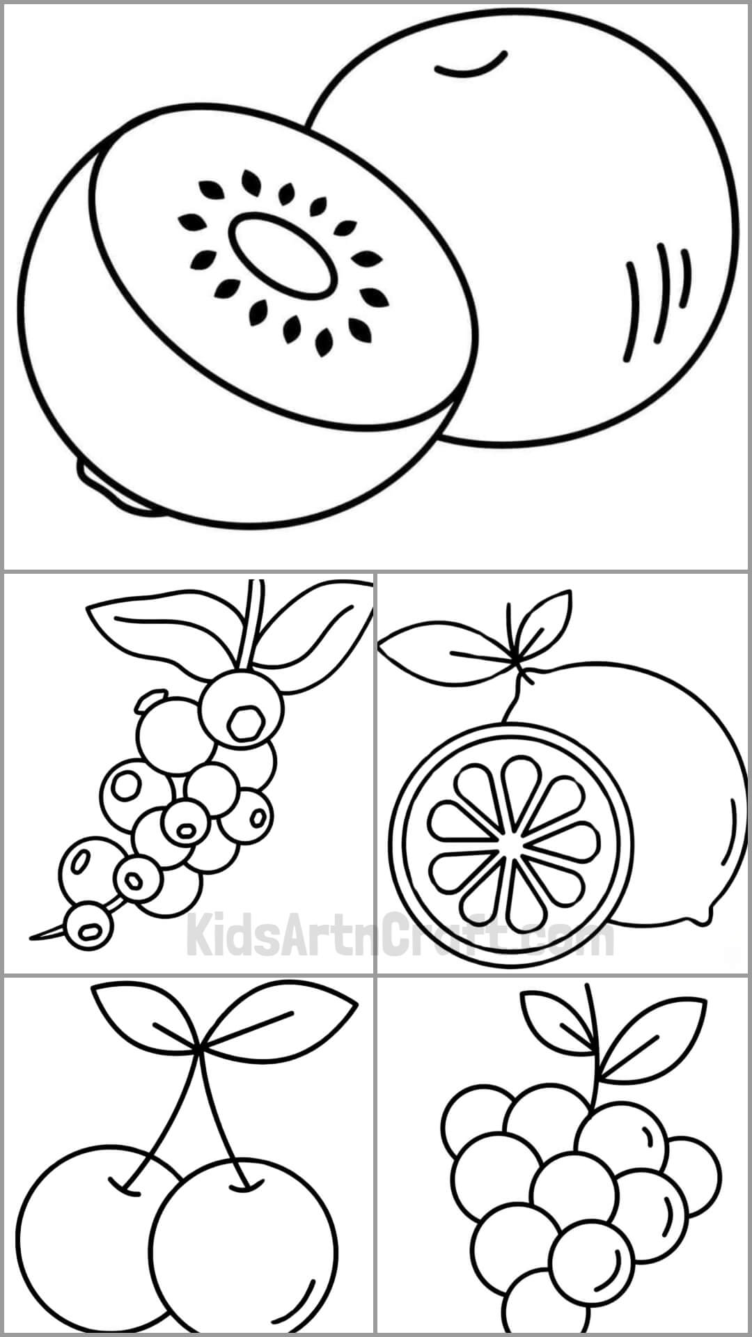 fruit coloring picture