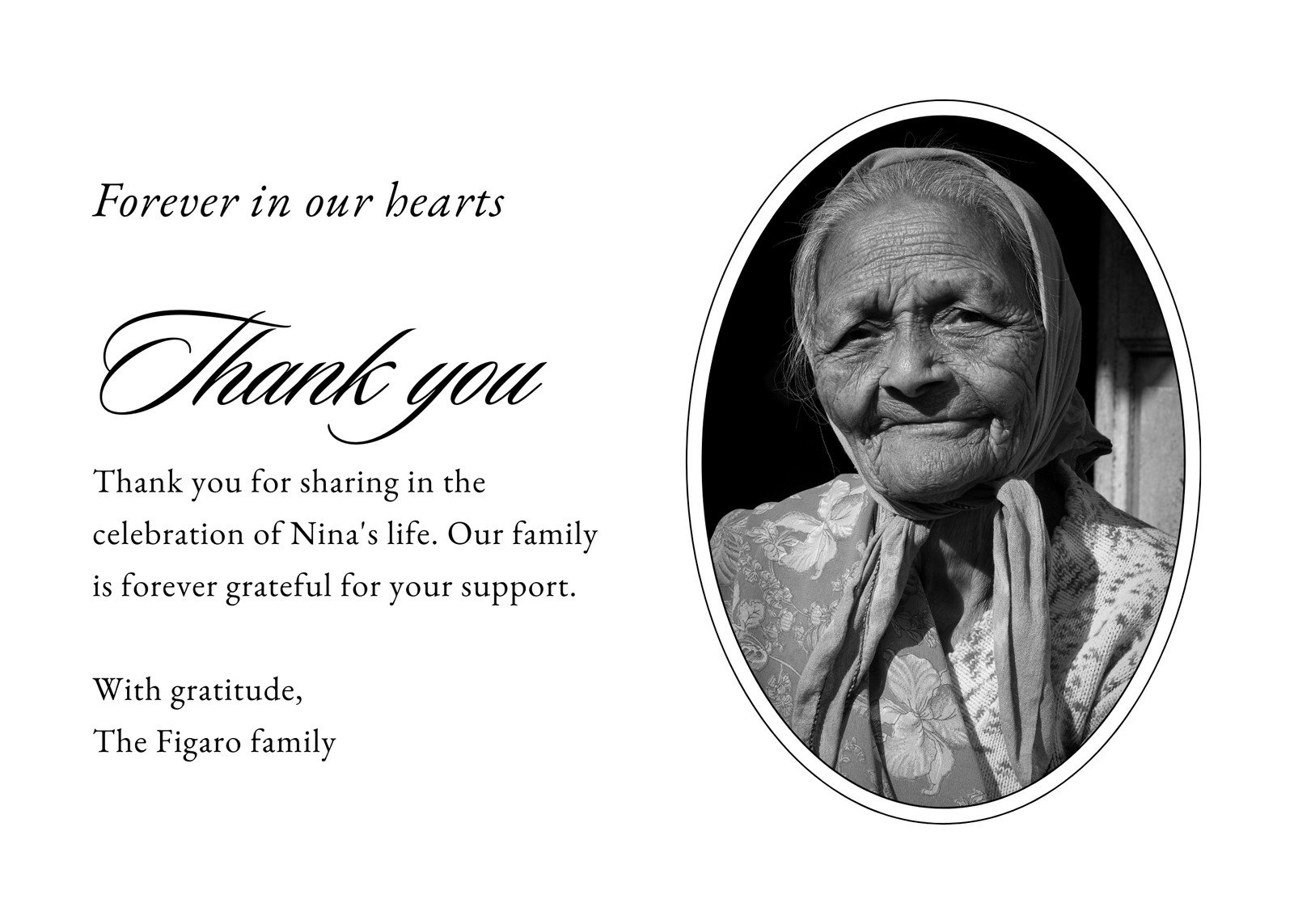 free printable funeral thank you card templates