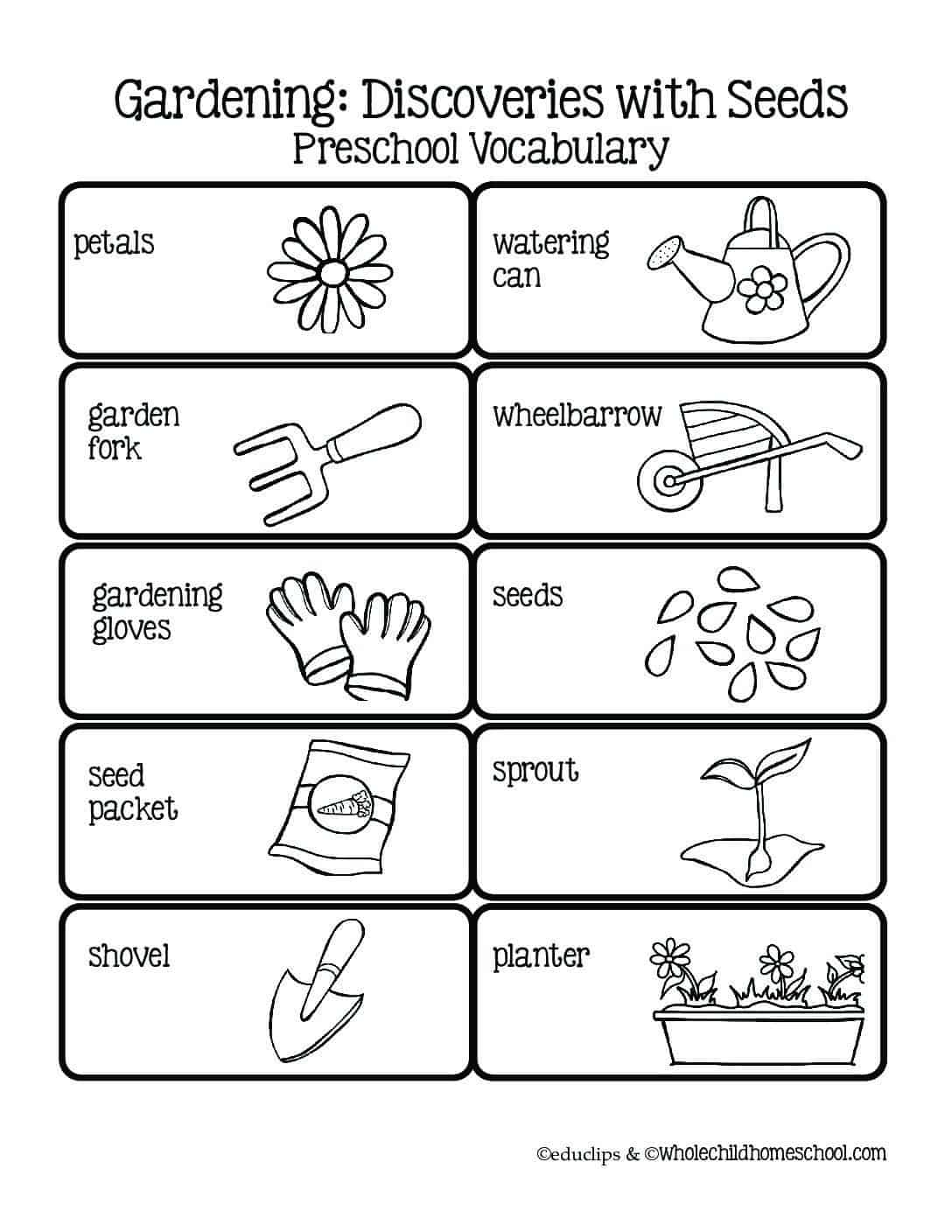 Free Printable Gardening Activity Sheets