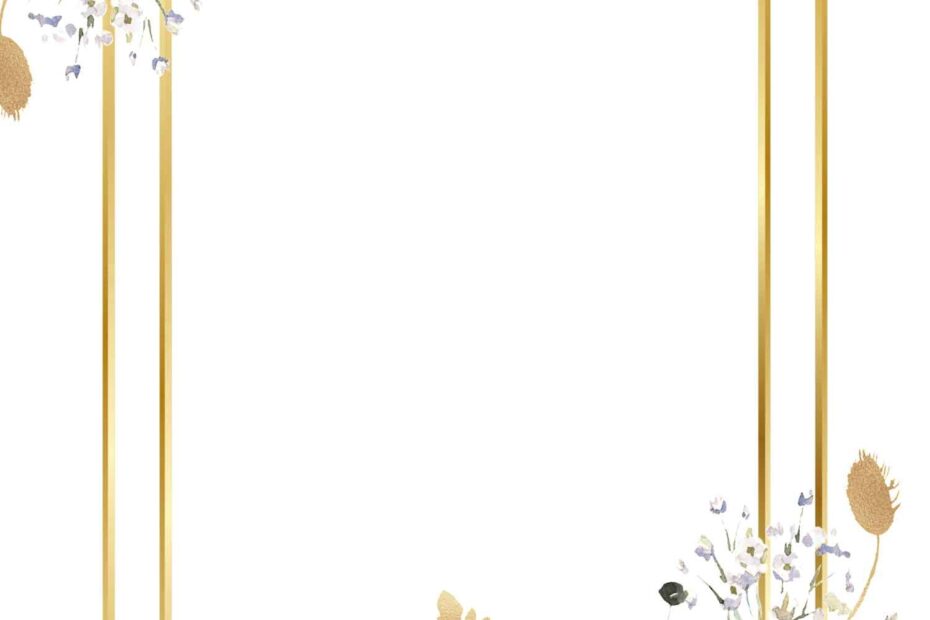 FREE PRINTABLE Gold Wedding Invitation Template Download Hundreds