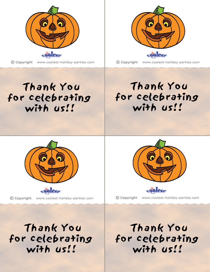 free printable halloween thank you card templates