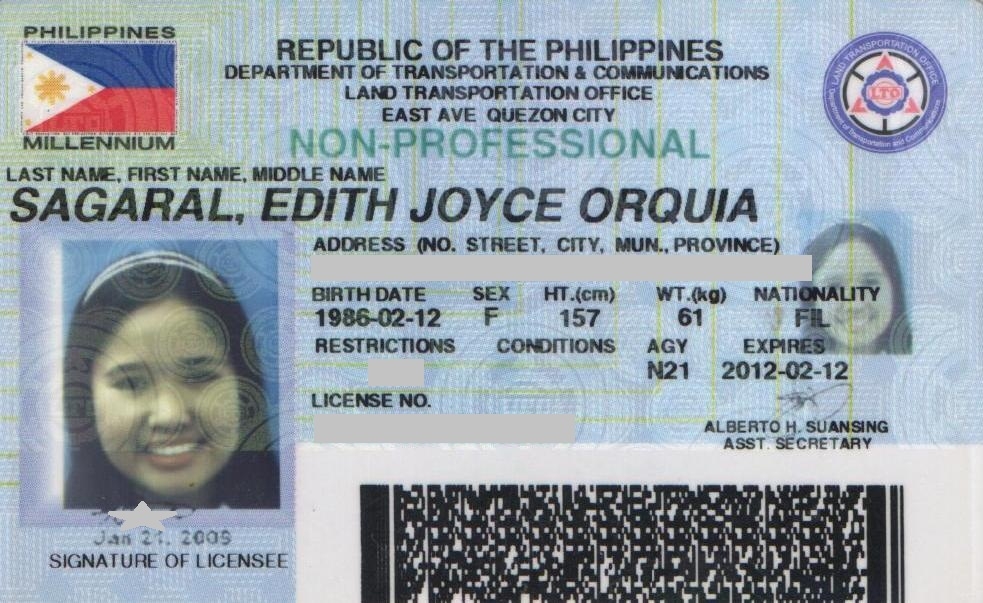 Free Printable Id Card Drivers License Template Philippines Templates 