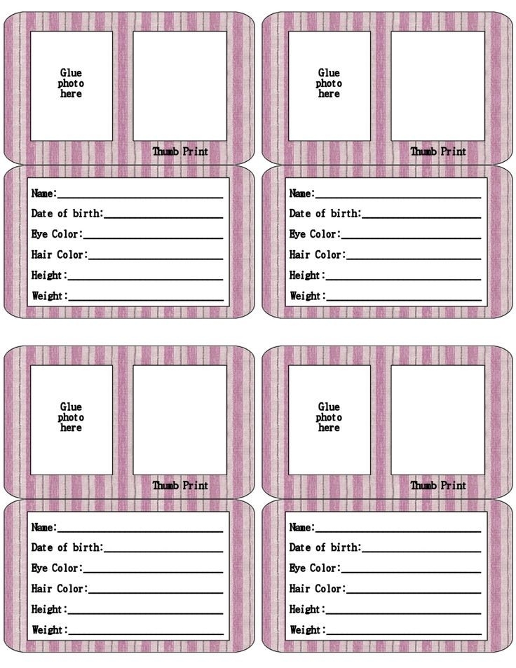 Free Printable Id Card Templates Addictionary 3A0 Id Card Template 