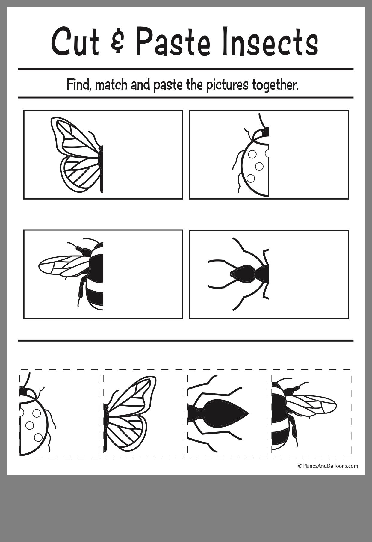 Free Printable Insect Activities