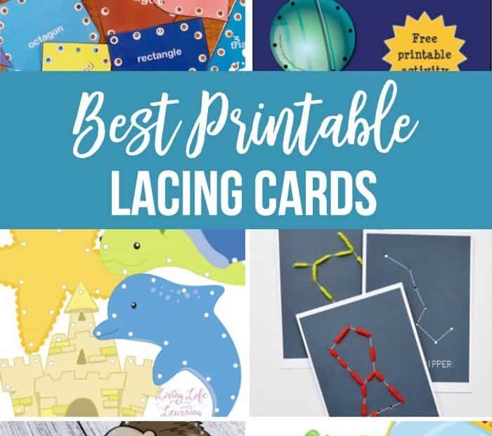 FREE Printable Lacing Cards Activity