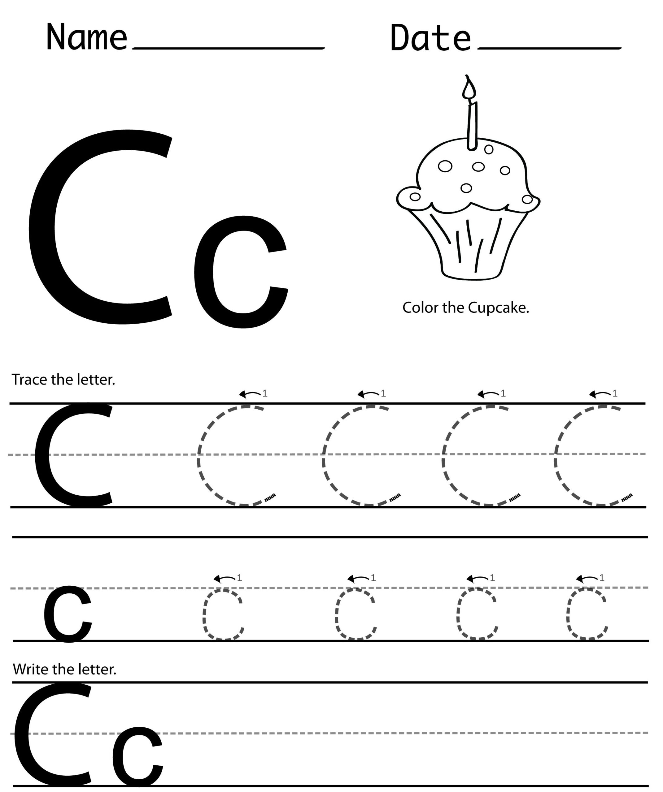 free printable letter c activities