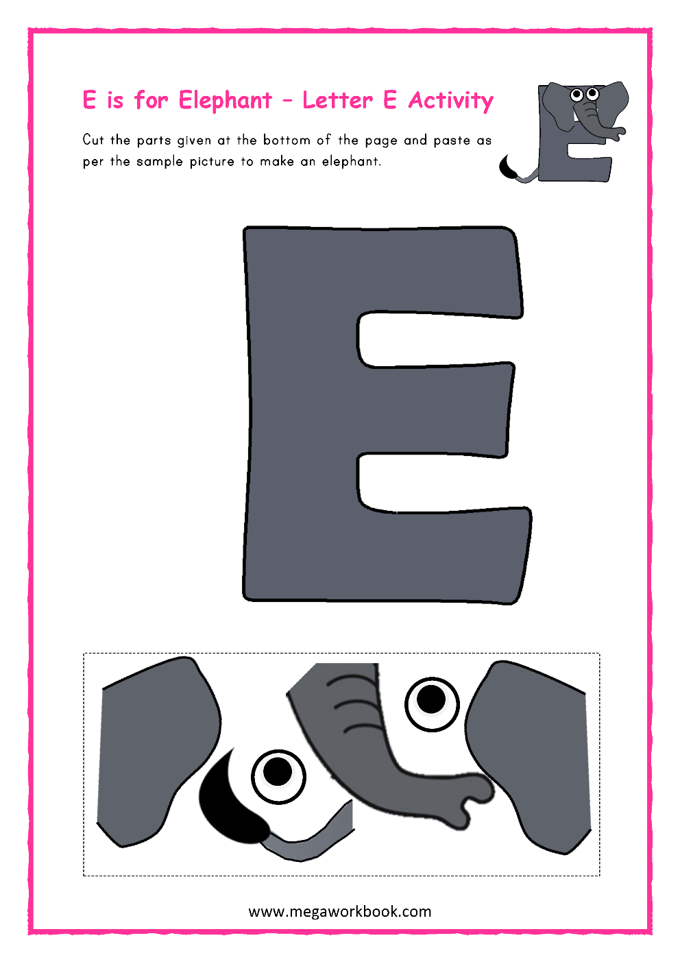 Free Printable Letter E Activities