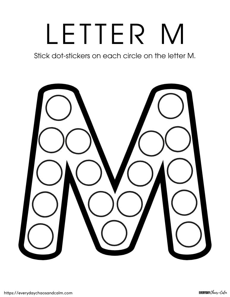 m&m printable activities for kids