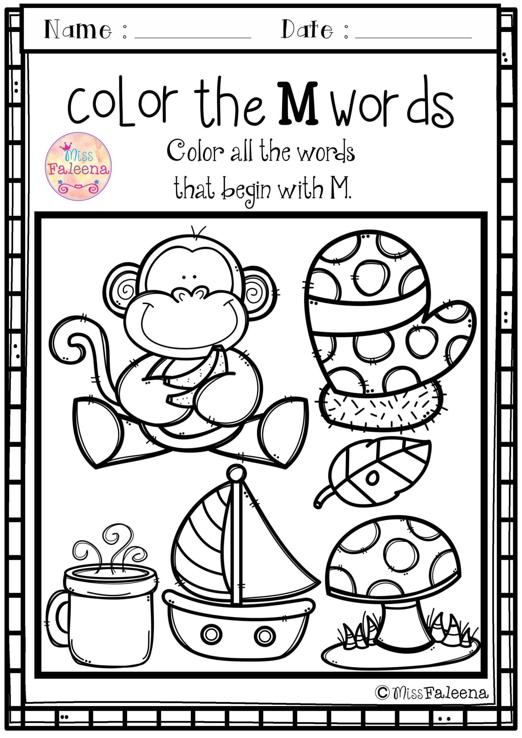 Free Printable Letter M Worksheets Printable And Enjoyable Learning