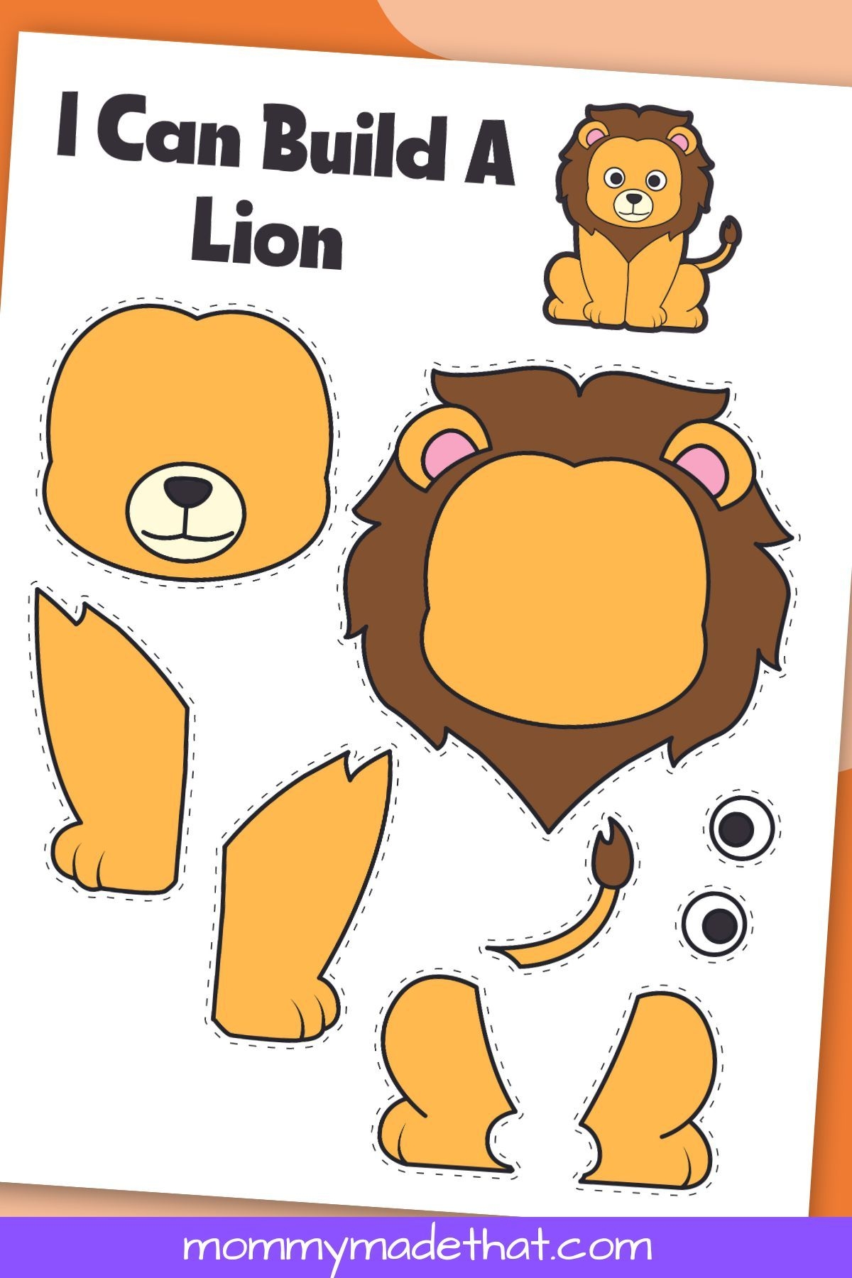 Free Printable Lion Craft Template Artofit