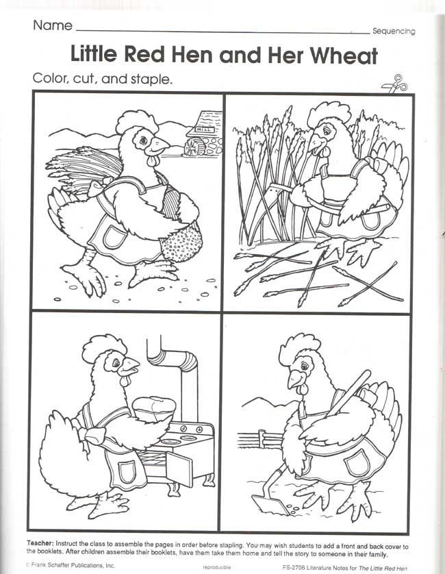 Free Printable Little Red Hen Worksheets