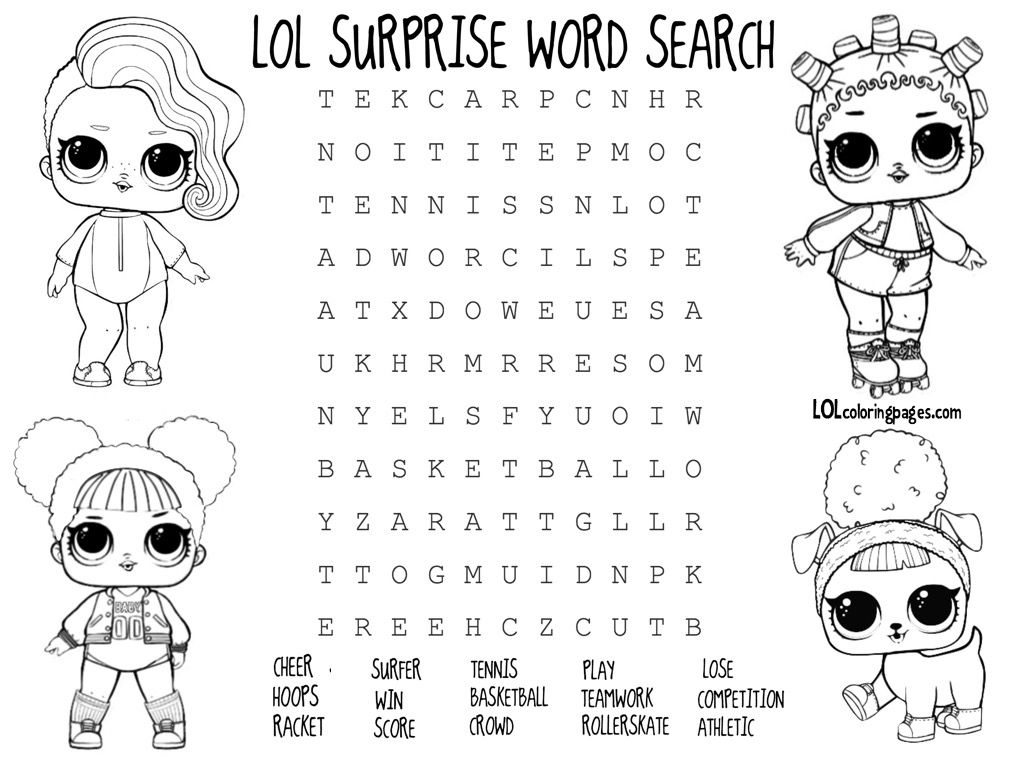Free Printable Lol Doll Activities Katherine D Chamberlain