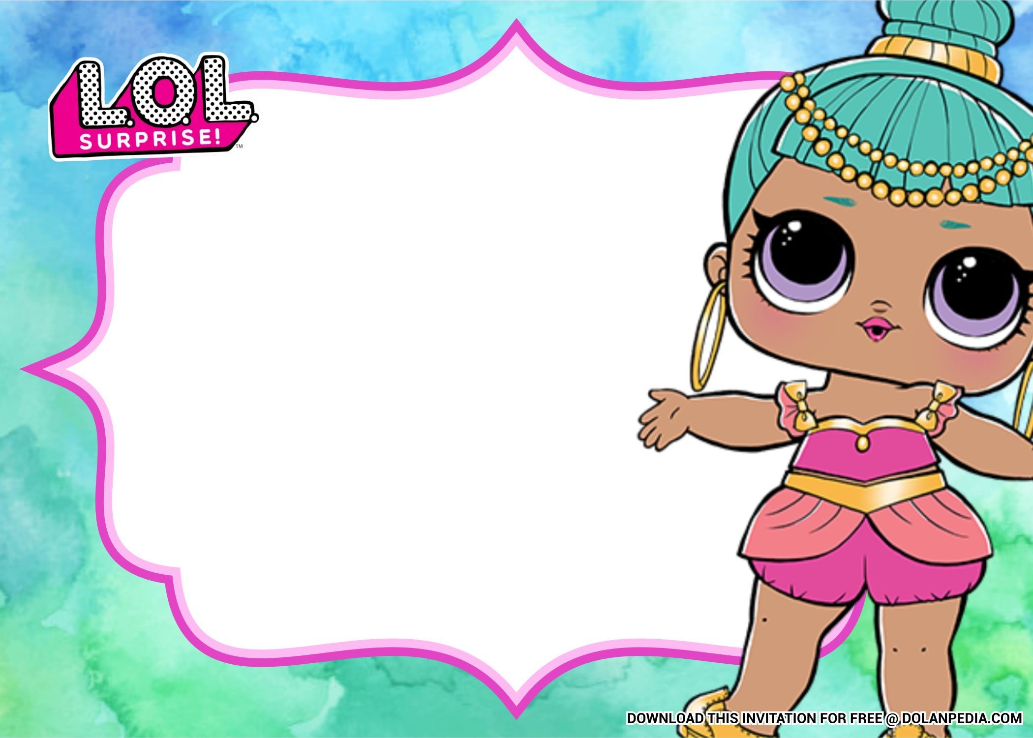  FREE Printable LOL Surprise Dolls Birthday Party Invitation 