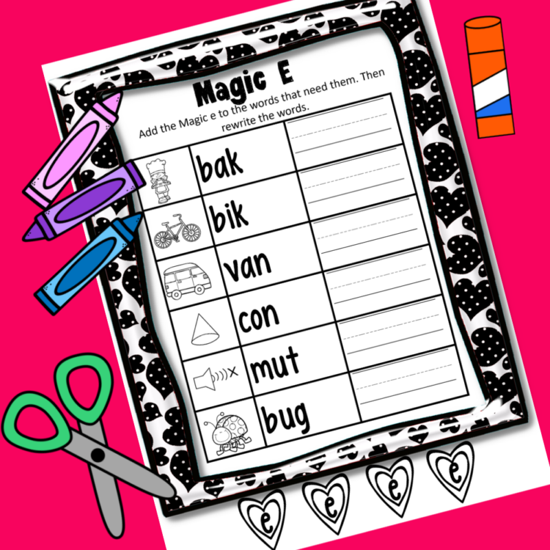 magic e activities printable