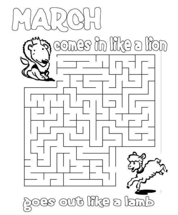 Free Printable March Coloring Pages