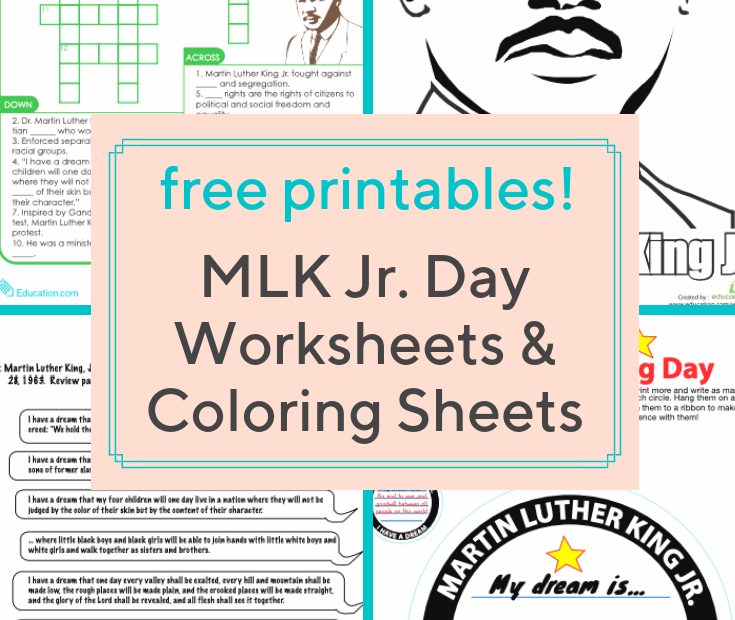 Free Printable Martin Luther King Worksheets
