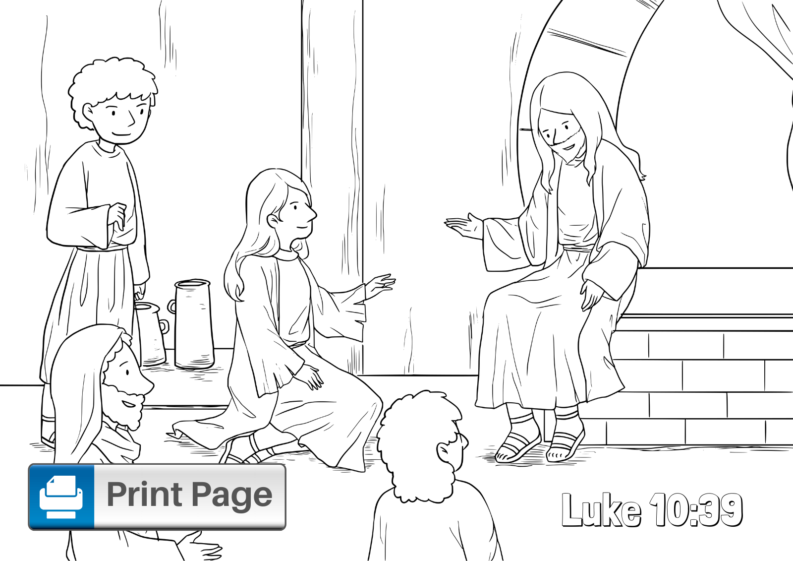 martha and mary printable activity pages