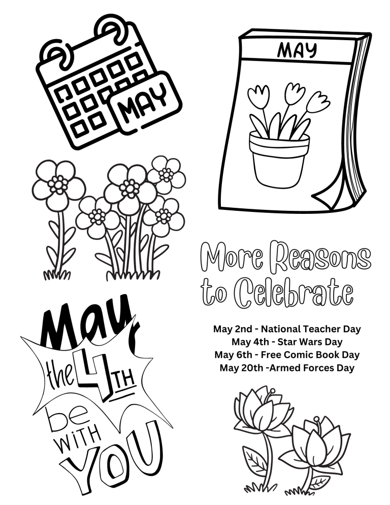 Free Printable May Coloring Pages For Kids And Adults