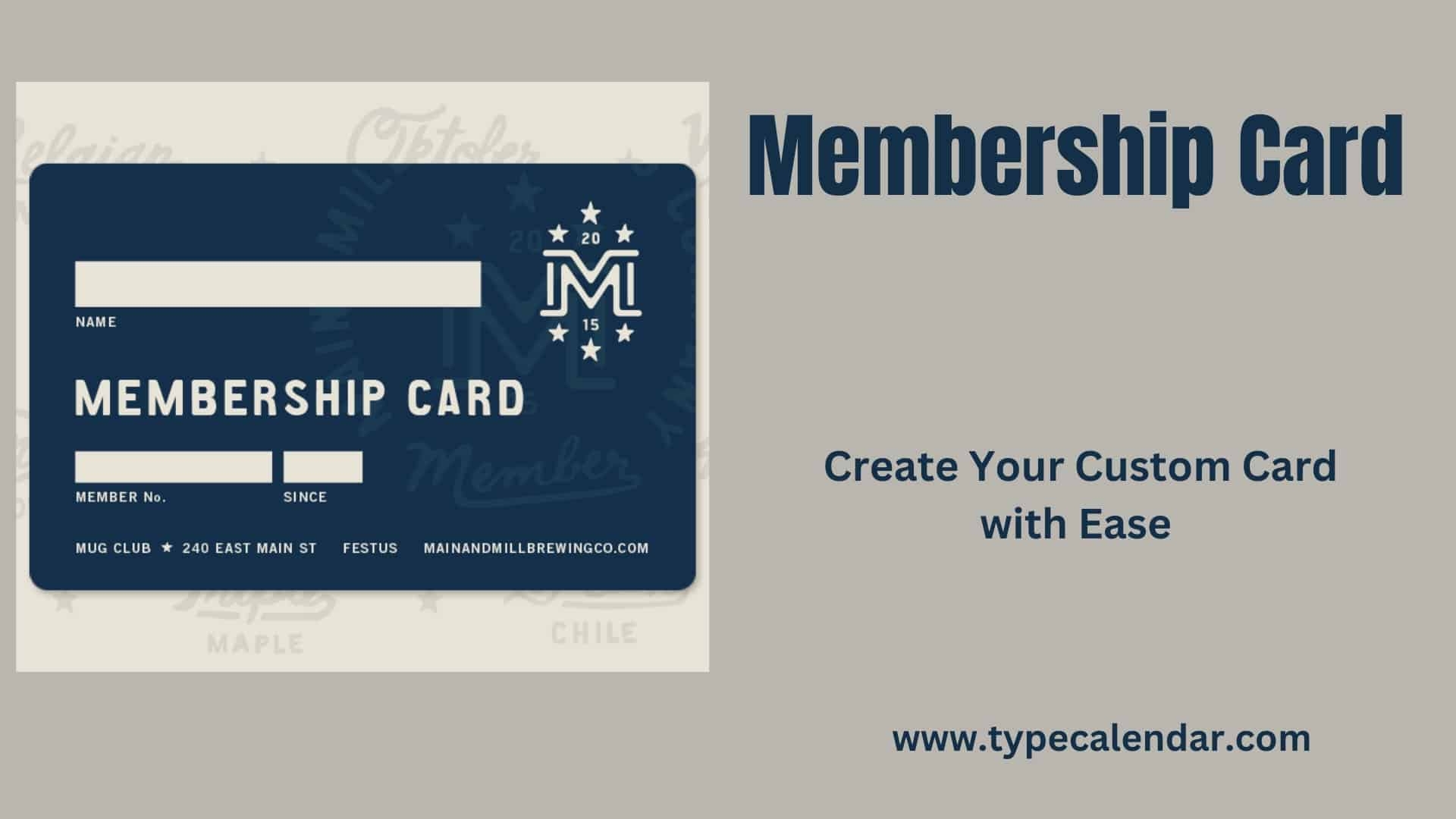 Free Printable Membership Card Templates Excel Word PDF 