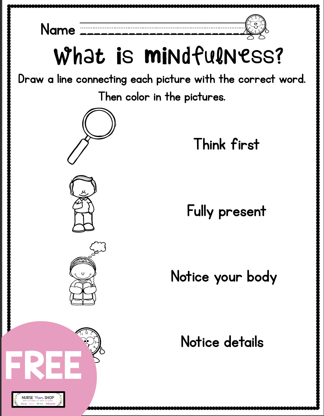 Free Printable Mindfulness Worksheets