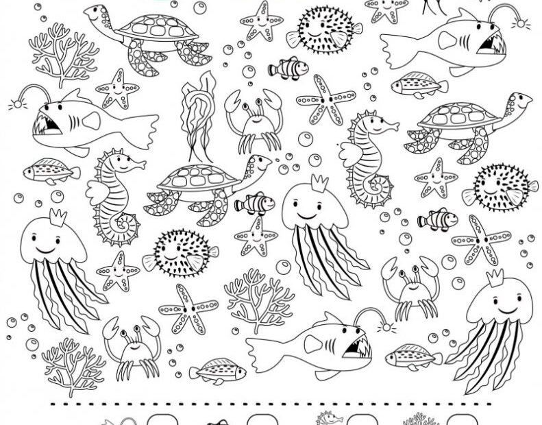 Free Printable Ocean Activity Pages For Preschoolers And Kindergarten