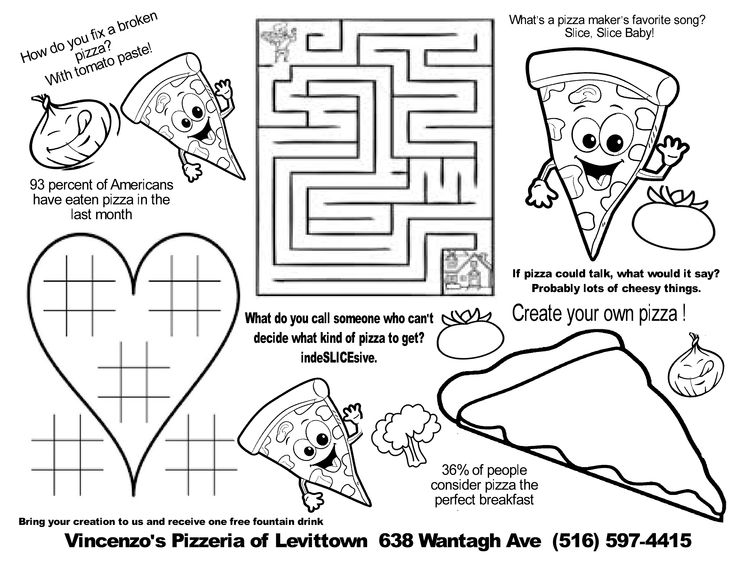 Free Printable Pizza Activity Sheets