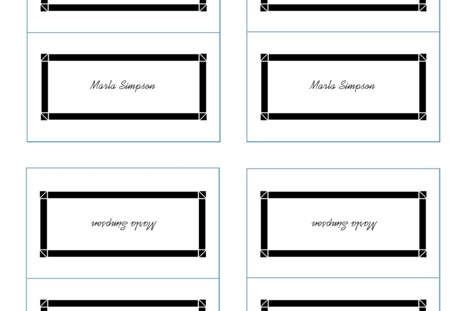 Free Printable Place Card Template No Downloads Fklklx