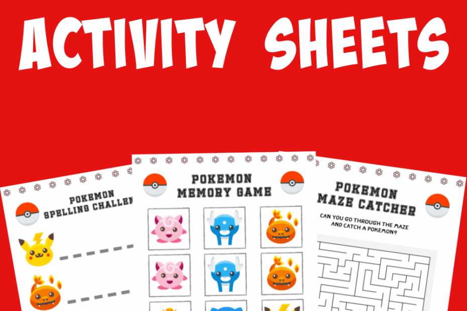 Free Printable Pokemon Activity Sheets